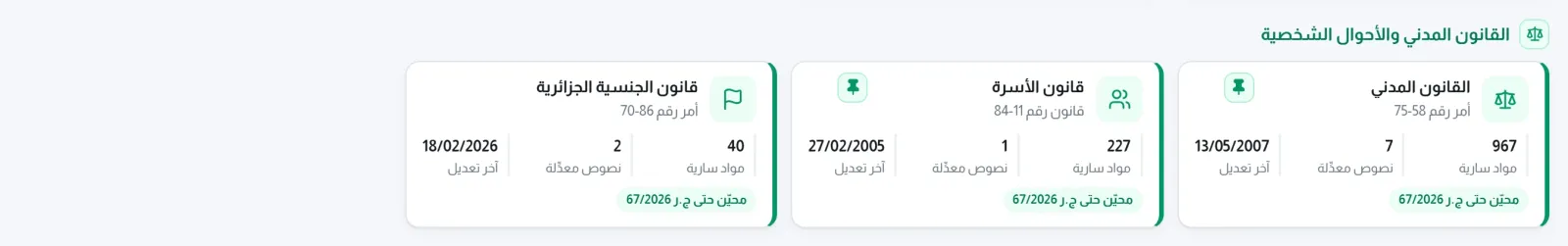 قسم ميدان في المكتبة مع بطاقات نصوصه